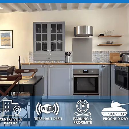Les Remparts Apt Spacieux 1 Er Etage Renove Joliment Decore Bien Equipe Plein Centre Bayeux Proche Plages Du Debarquement Parking Gratuit A Proximite Екстериор снимка